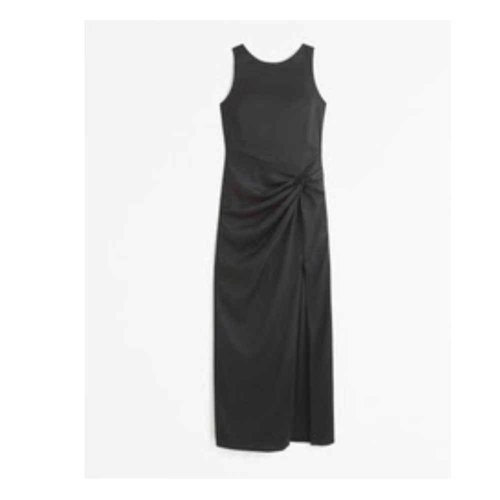Abercrombie & Fitch Black Satin Dress